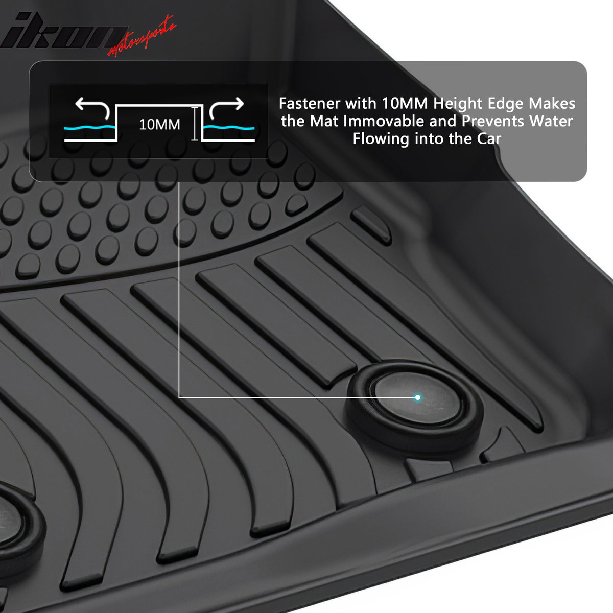 Fits 17-20 Ford Fusion & Lincoln MKZ All Weather 3D TPE Floor Mats Liner Carpets