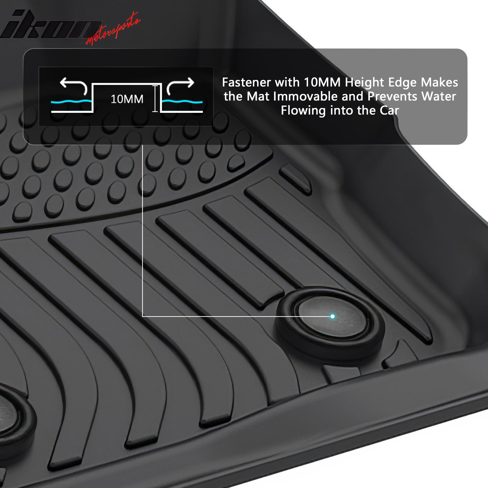 Fits 17-20 Ford Fusion & Lincoln MKZ All Weather 3D TPE Floor Mats Liner Carpets