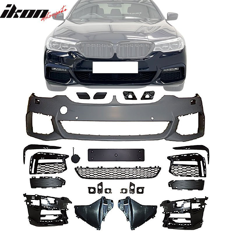 2017 - 2020 BMW G30 5 Series Sedan 4DR M - Tech Style Front Bumper CoverIkon Motorsports