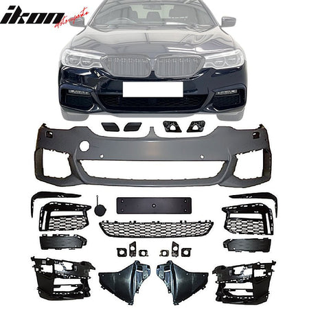 2017 - 2020 BMW G30 5 Series Sedan 4DR M - Tech Style Front Bumper CoverIkon Motorsports