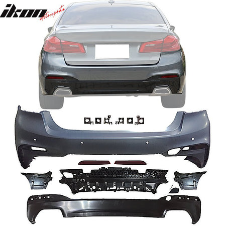 2017 - 2020 BMW G30 5 Series Sedan 4DR M - Tech Style Rear Bumper CoverIkon Motorsports