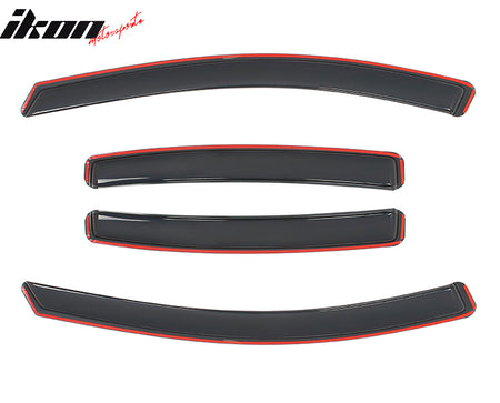 Fits 17-20 Hyundai Elantra 4PCS Window Visors Acrylic Deflectors - In-Channel