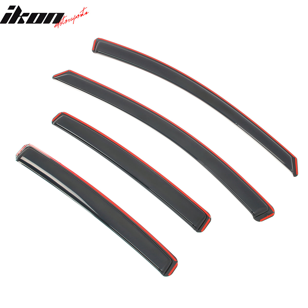 Fits 17-20 Hyundai Elantra 4PCS Window Visors Acrylic Deflectors - In-Channel