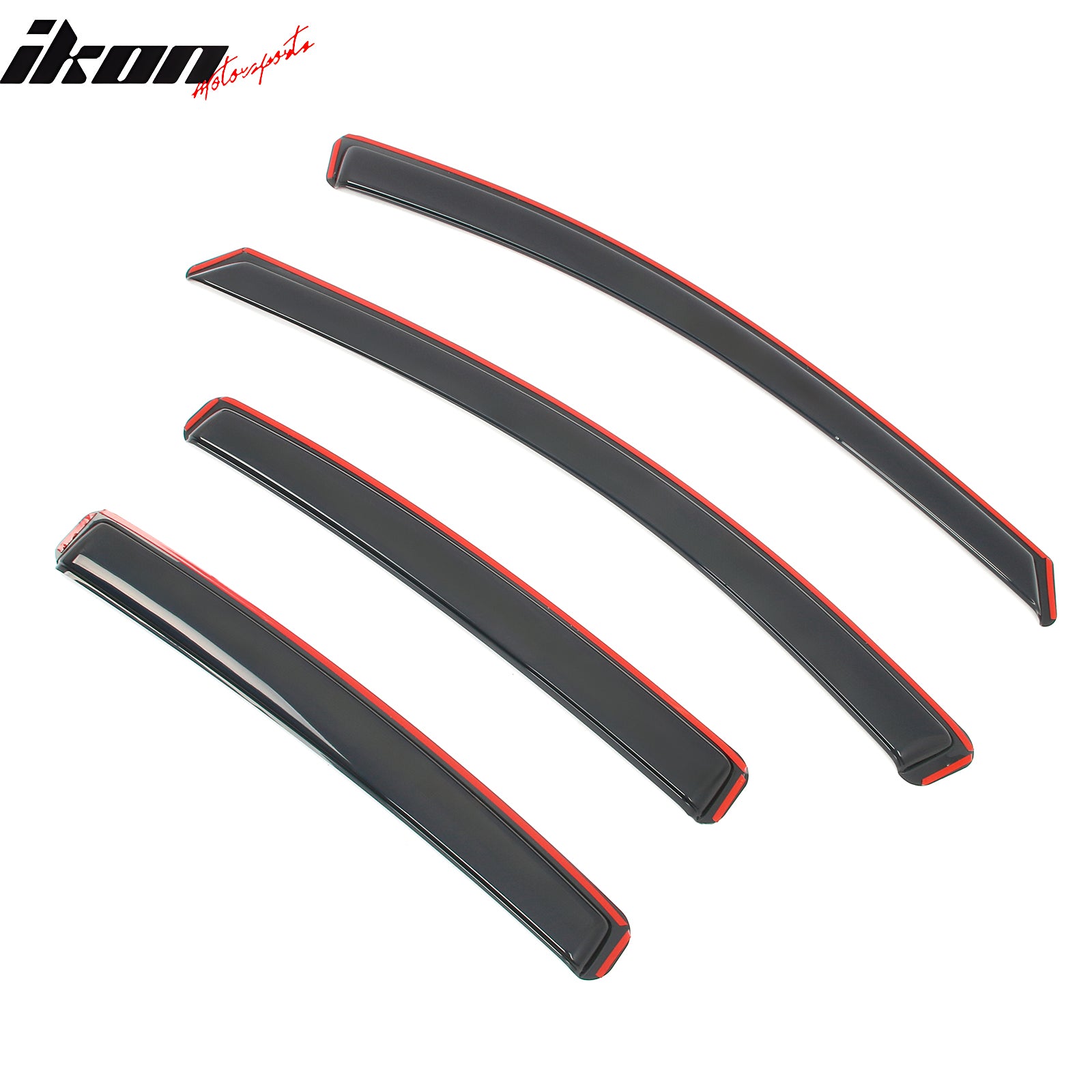 Fits 17-20 Hyundai Elantra 4PCS Window Visors Acrylic Deflectors - In-Channel