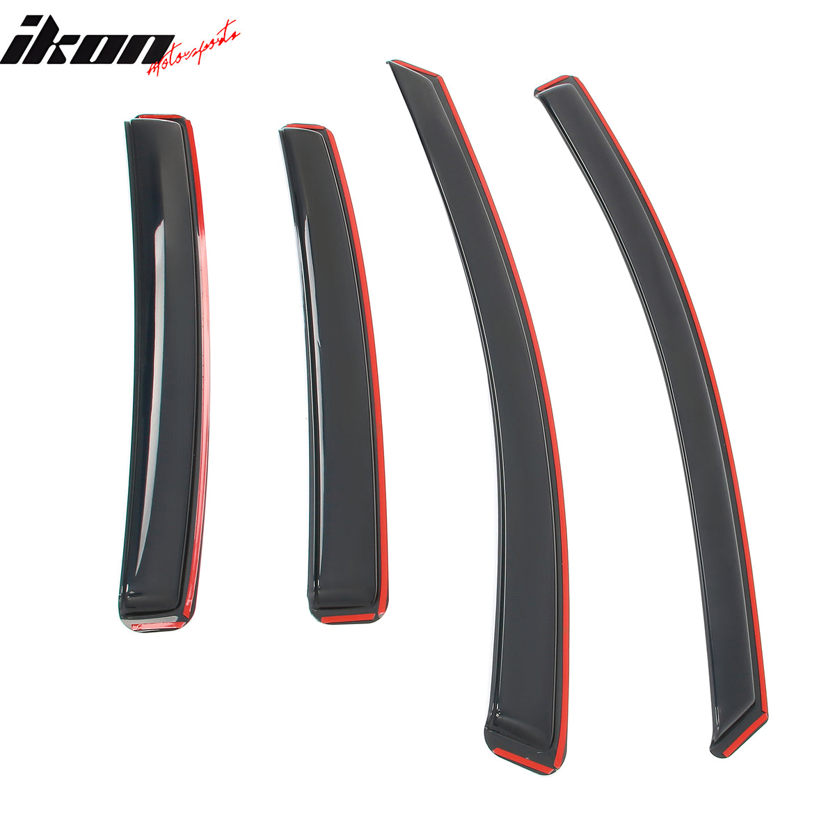 Fits 17-20 Hyundai Elantra 4PCS Window Visors Acrylic Deflectors - In-Channel