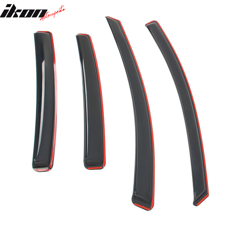 Fits 17-20 Hyundai Elantra 4PCS Window Visors Acrylic Deflectors - In-Channel