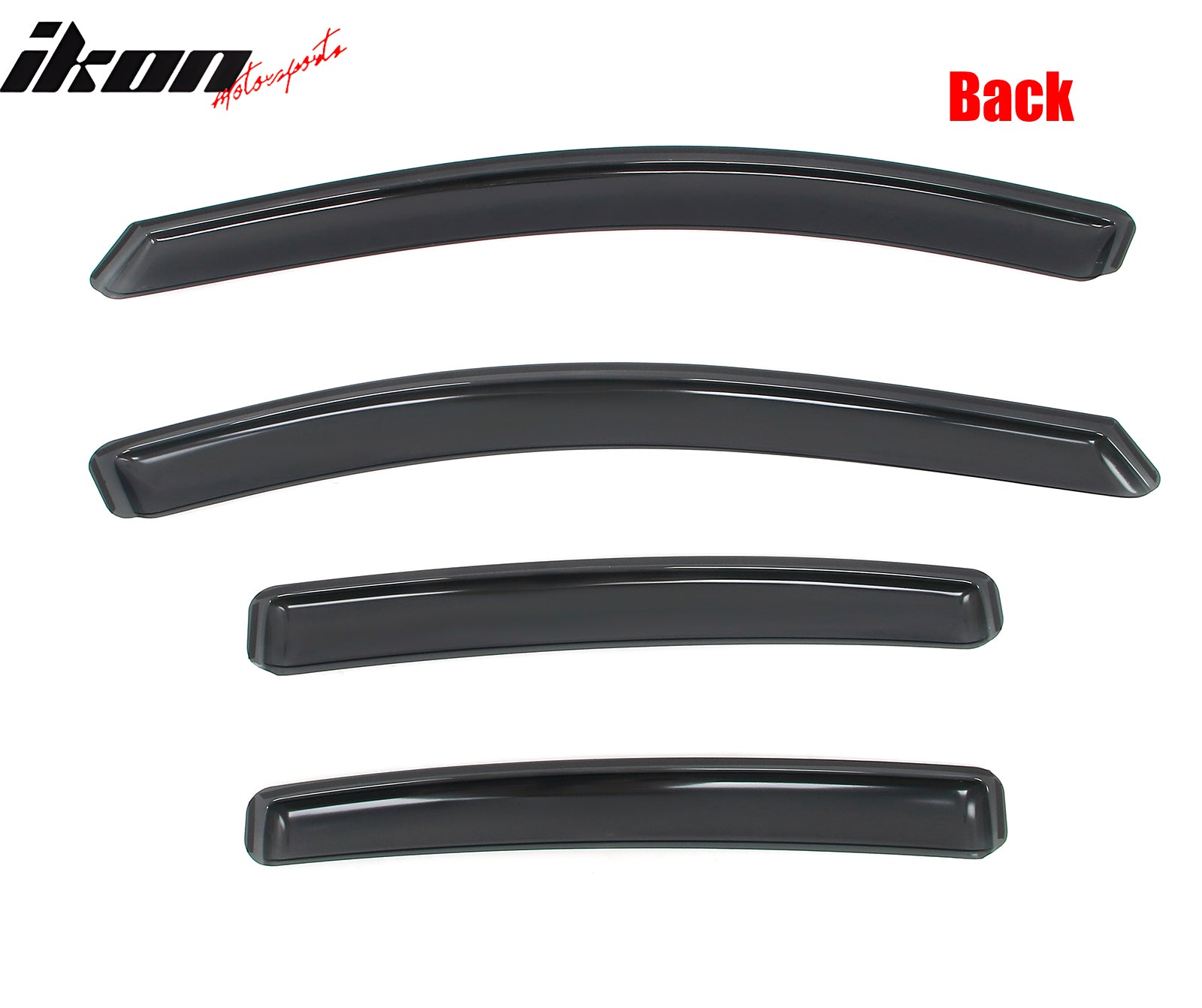 Fits 17-20 Hyundai Elantra 4PCS Window Visors Acrylic Deflectors - In-Channel