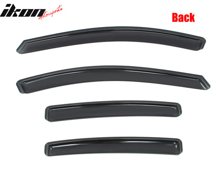 Fits 17-20 Hyundai Elantra 4PCS Window Visors Acrylic Deflectors - In-Channel
