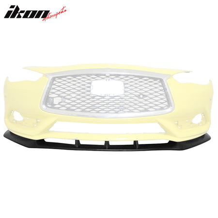 Fits 17-22 Infiniti Q60 IKON V3 Style Front Bumper Lip Spoiler Splitter Chin PU