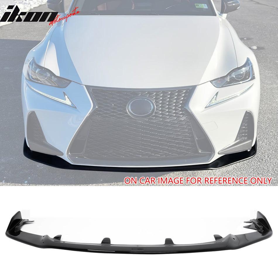2017-2020 Lexus IS Artisan Style Front Bumper Lip Guard Gloss Black PP