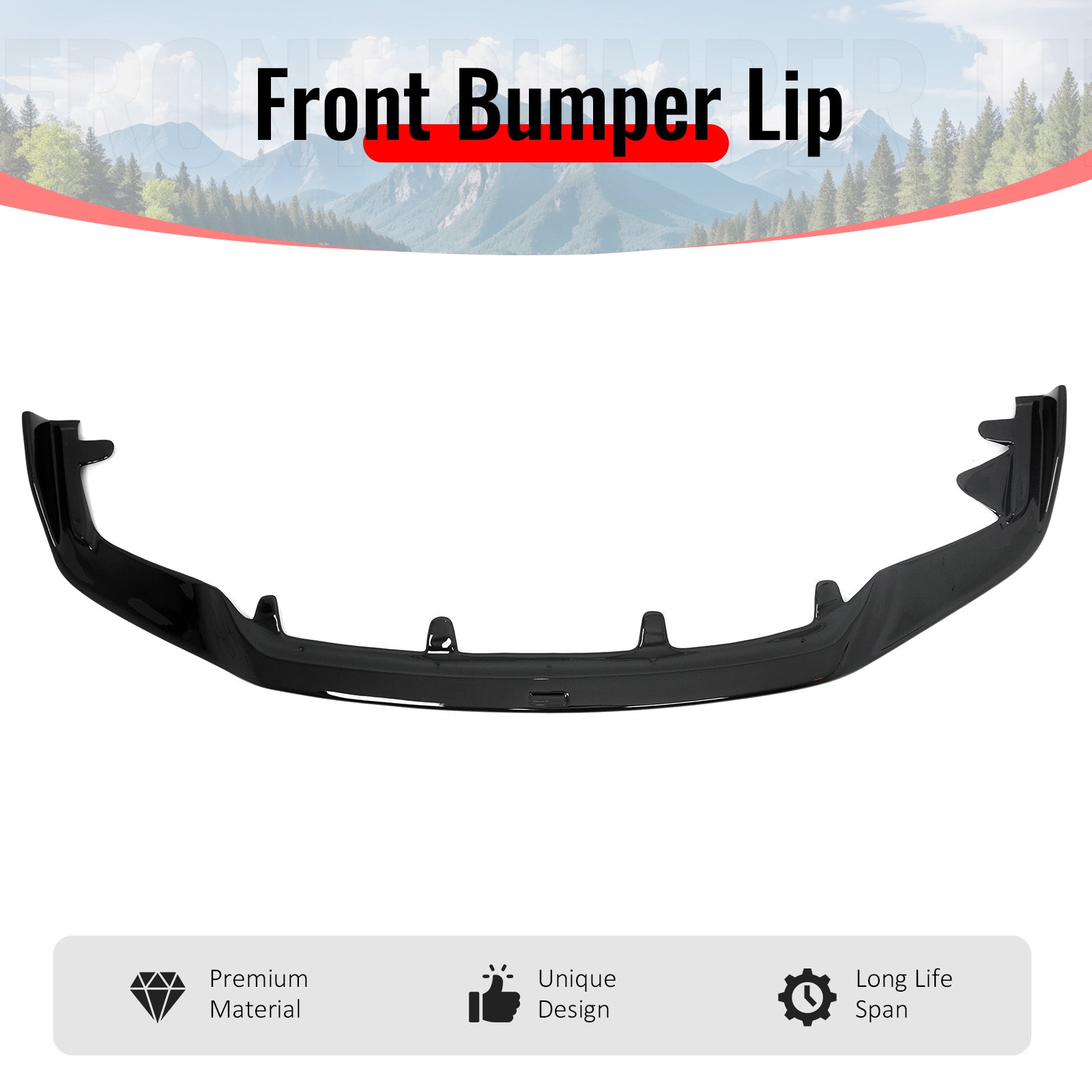 For 17-20 Lexus IS200t IS300 IS350 Artisan Style Front Bumper Lip Gloss Black PP