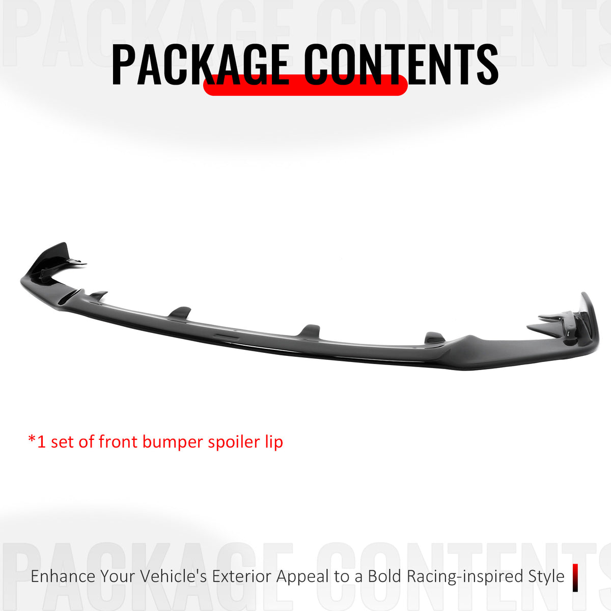 For 17-20 Lexus IS200t IS300 IS350 Artisan Style Front Bumper Lip Gloss Black PP