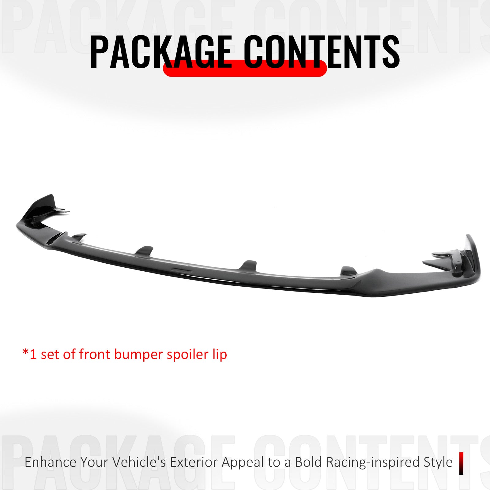 For 17-20 Lexus IS200t IS300 IS350 Artisan Style Front Bumper Lip Gloss Black PP