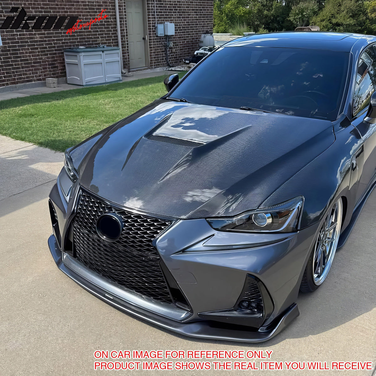 For 17-20 Lexus IS200t IS300 IS350 Artisan Style Front Bumper Lip Gloss Black PP