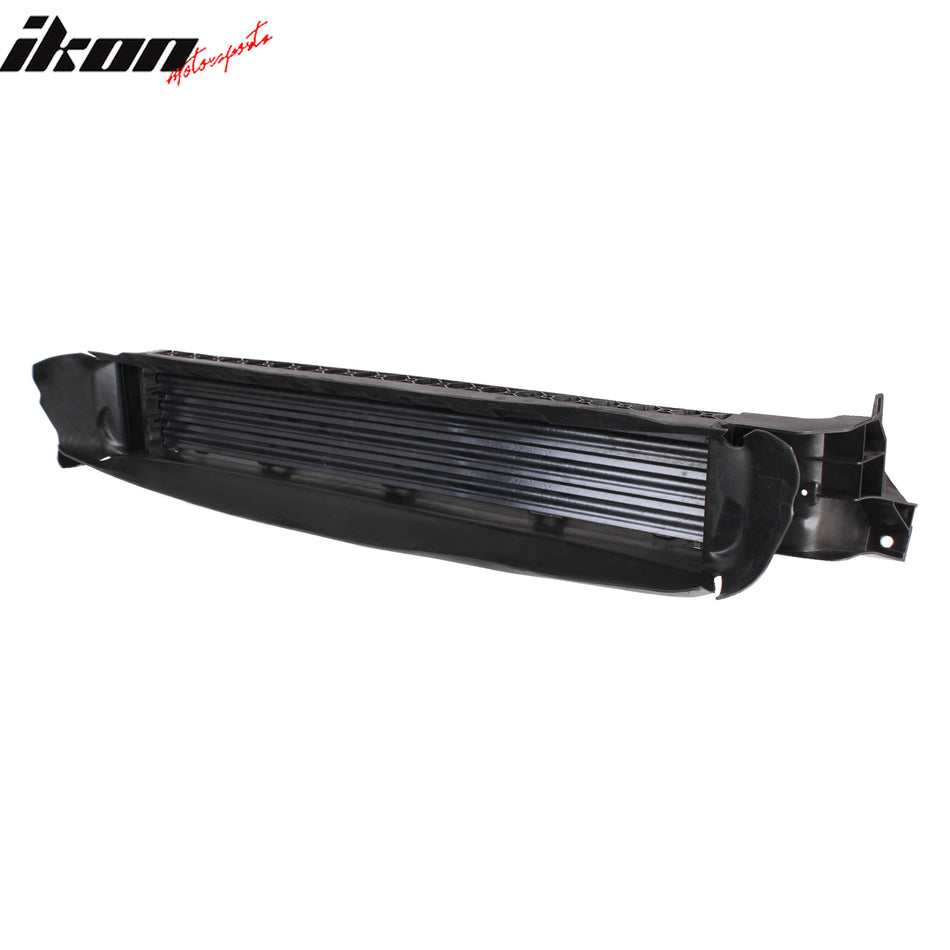 IKON MOTORSPORTS Active Grille Shutter w/ Motor, Compatible with 2017-2020 Nissan Rogue, 21421-4BC0A NI1206103 Engine Cooling Radiator Grill Assembly Replacement, Silver/ Black