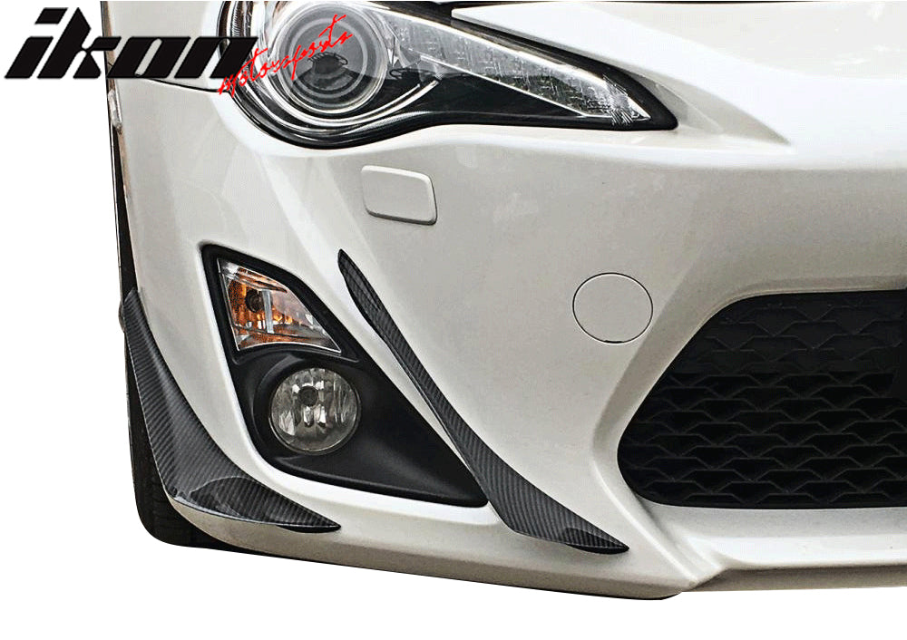 Closeout! Fits 17-20 Subaru BRZ Toyota 86 GT86 Front Bumper Canards Carbon Fiber