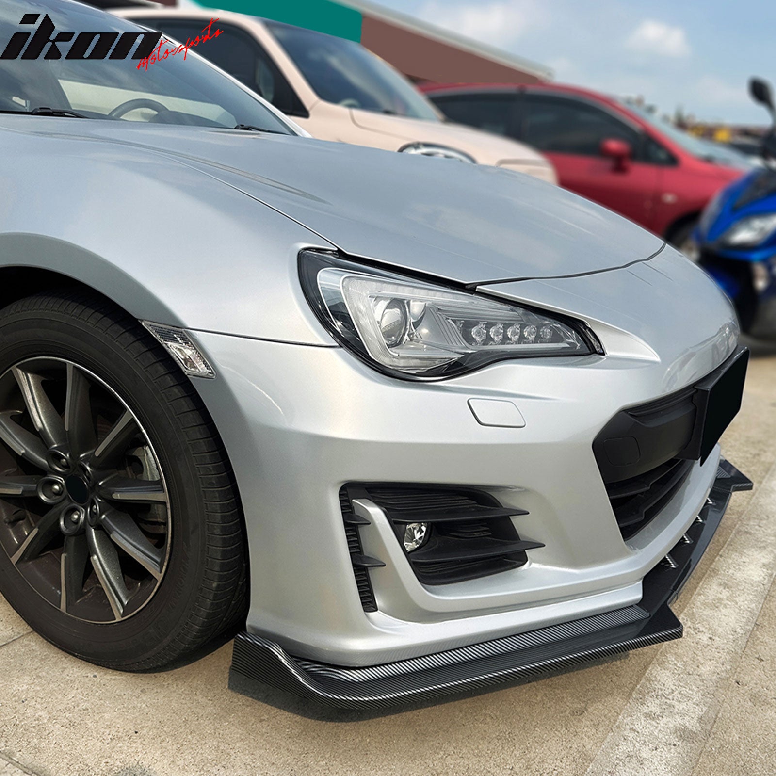 Fits 17-20 Subaru BRZ IKON Front Bumper Lip Chin Splitter PP Carbon Fiber Print