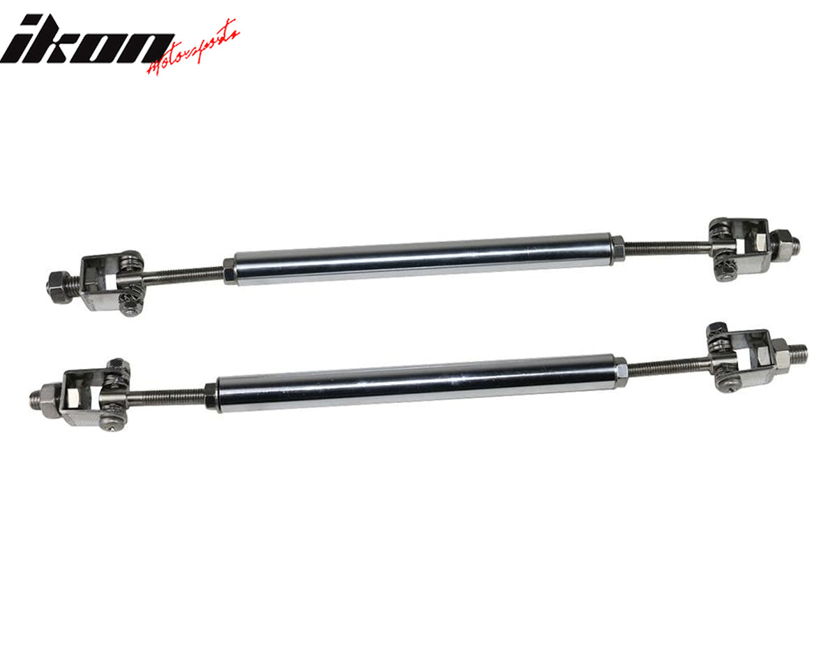 Fits 17-21 Honda Civic Hatchback AF Style Front Bumper Lip + Gunmetal Strut Rods