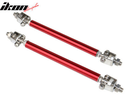 Fits 17-21 Honda Civic Hatchback Si AF Style Front Bumper Lip + Red Strut Rods