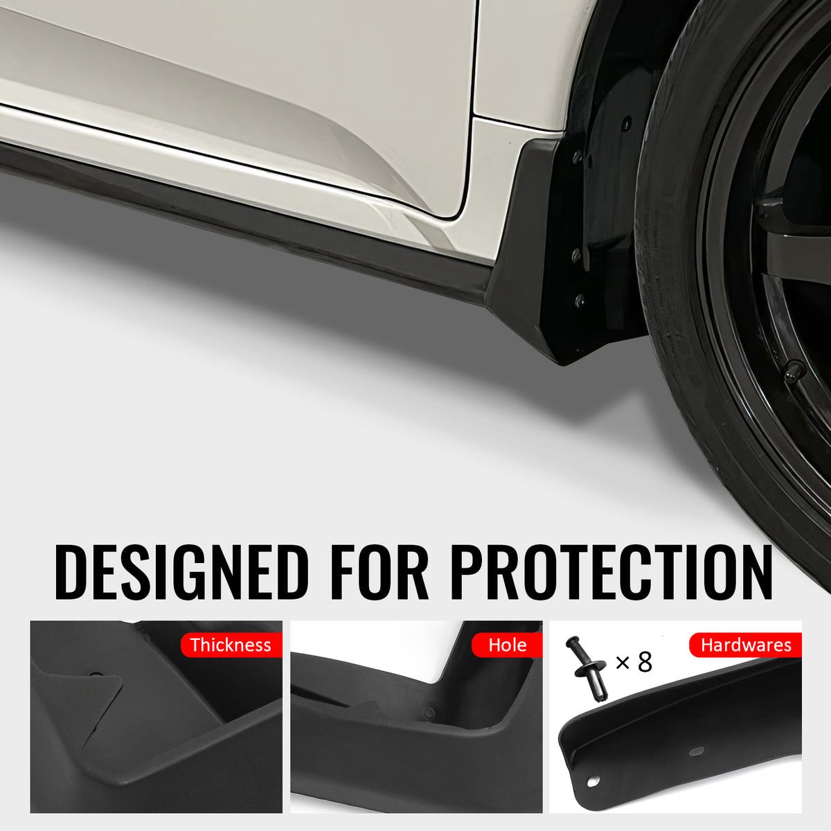 Fits 17-21 Honda Civic 10th Gen Sport Hatchback Mud Flaps Wheel Splash Guards PP