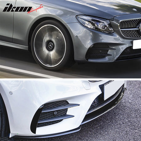 Fits 17-23 Benz W213 E-Class Sedan AMG Sport Front Bumper Canard Vent Flaps 2PCS
