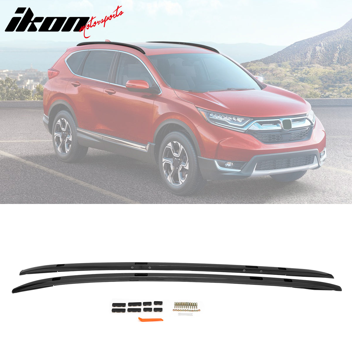 Fits 17-22 Honda CR-V OE Style Top Roof Rack Side Rail W/ Cross Bar Kit Aluminum