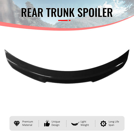 Fits 17-22 INFINITI Q60 Trunk Spoiler Carbon Fiber Print PSM Style Rear Wing ABS