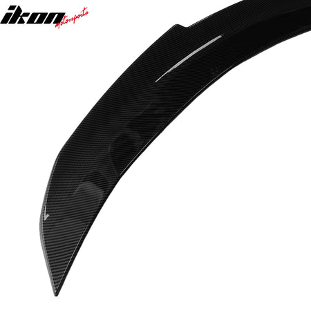 Fits 17-22 INFINITI Q60 Trunk Spoiler Carbon Fiber Print PSM Style Rear Wing ABS