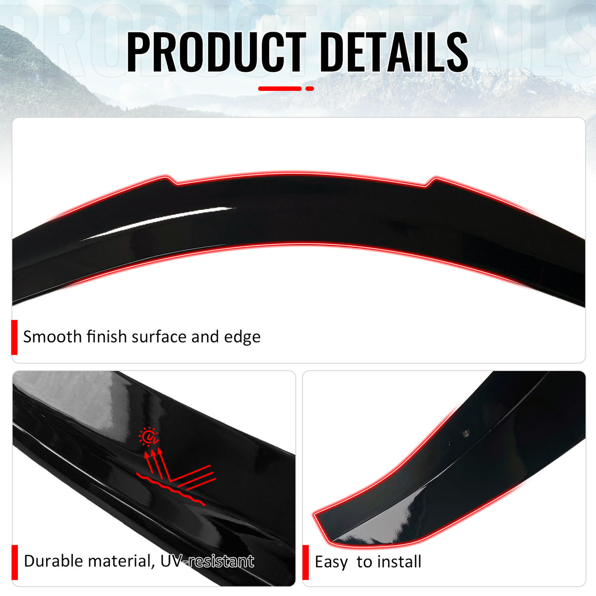 Fits 17-22 INFINITI Q60 Trunk Spoiler Wing Gloss Black PSM Style Rear Wing ABS