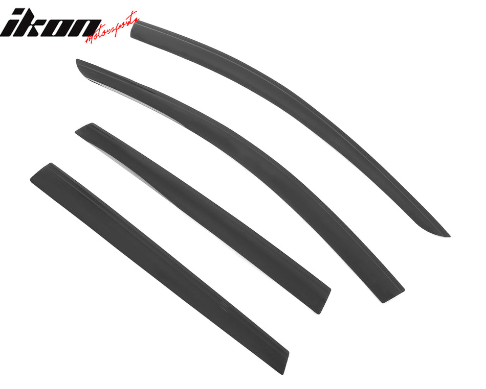 IKON MOTORSPORTS Tape on Low Profile Window Visors, Compatible with 2017-2022 Honda CR-V, Acrylic Smoke/Tinted Rain Guards, Side Window Wind Deflectors 4PCS