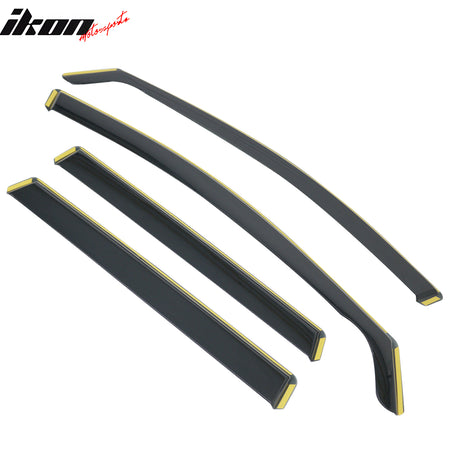 Fits 17-22 Honda CR-V Side Window Visors Injection PC In-Channel Deflectors 4PCS