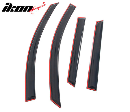 Fits 17-22 Nissan Rogue Sport 4PCS In-channel Window Visor Rain Sun Vent Shade