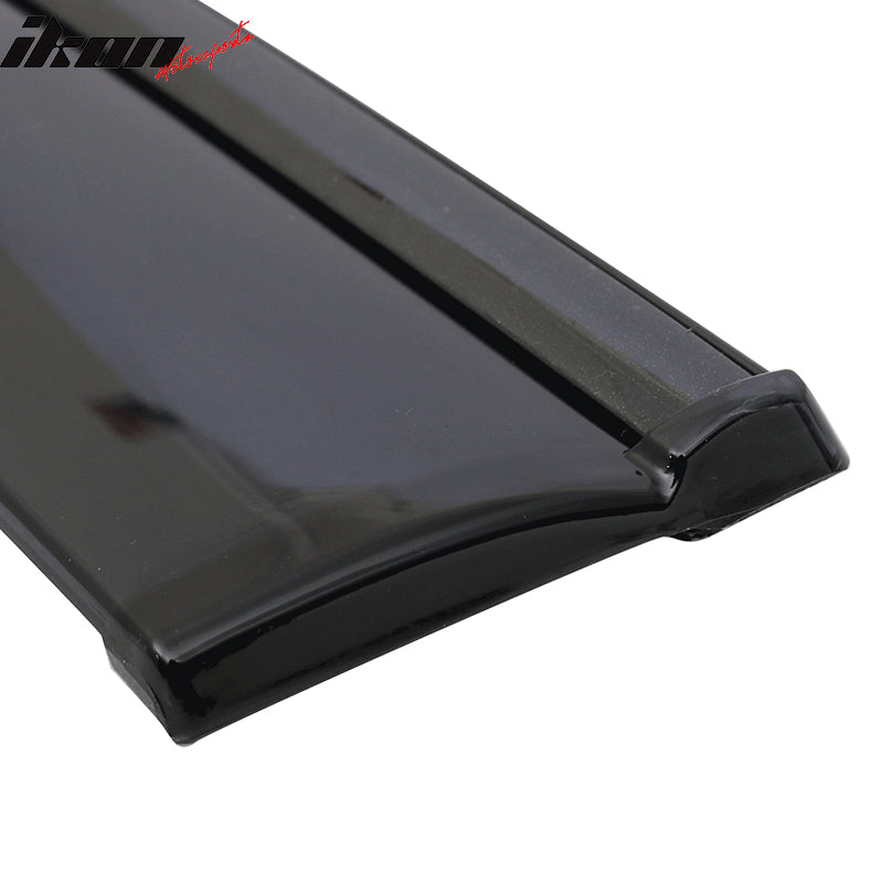 Fits 17-22 Toyota C-HR CHR Window Visors Vent Rain Guards W/Black Chrome Trim PC