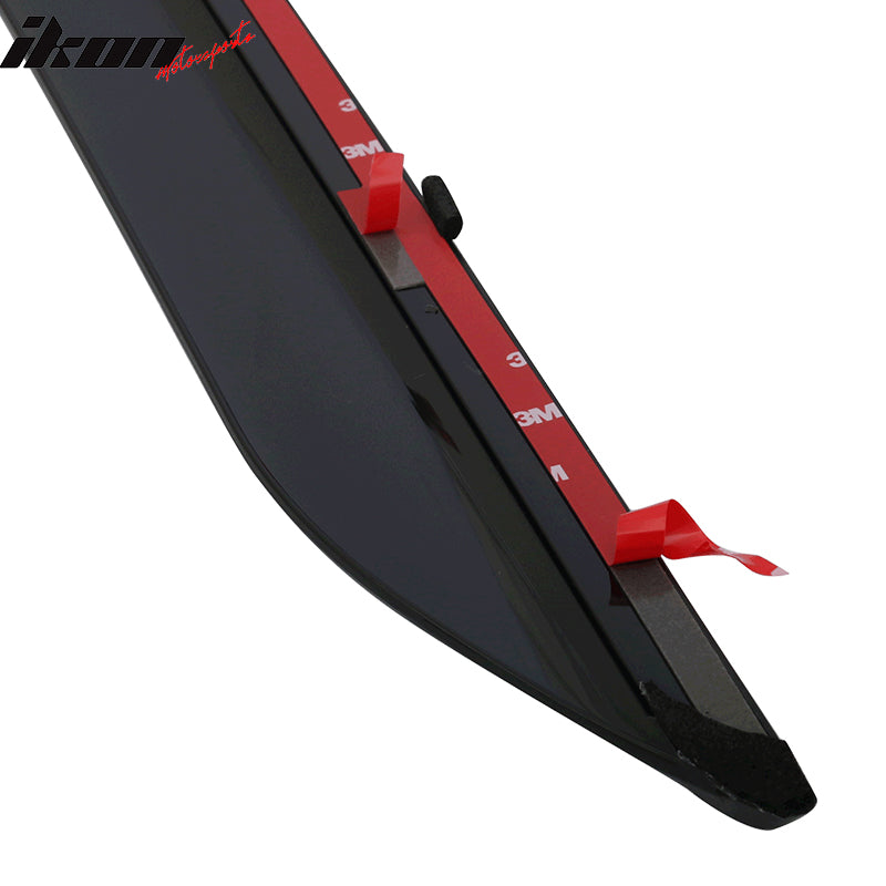 Fits 17-22 Toyota C-HR CHR Window Visors Vent Rain Guards W/Black Chrome Trim PC