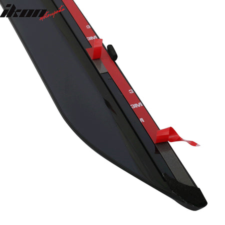 Fits 17-22 Toyota C-HR CHR Window Visors Vent Rain Guards W/Black Chrome Trim PC