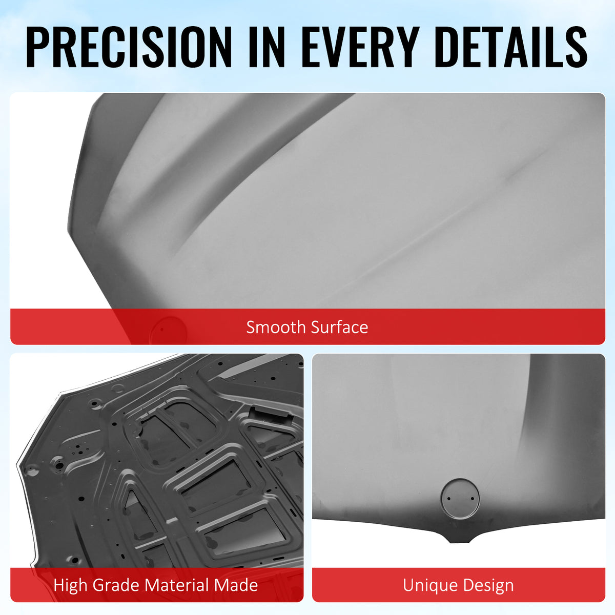 Fits 17-23 BMW 5 Series G30& F90 M5 Aluminum Front Hood - M5 Competition Style