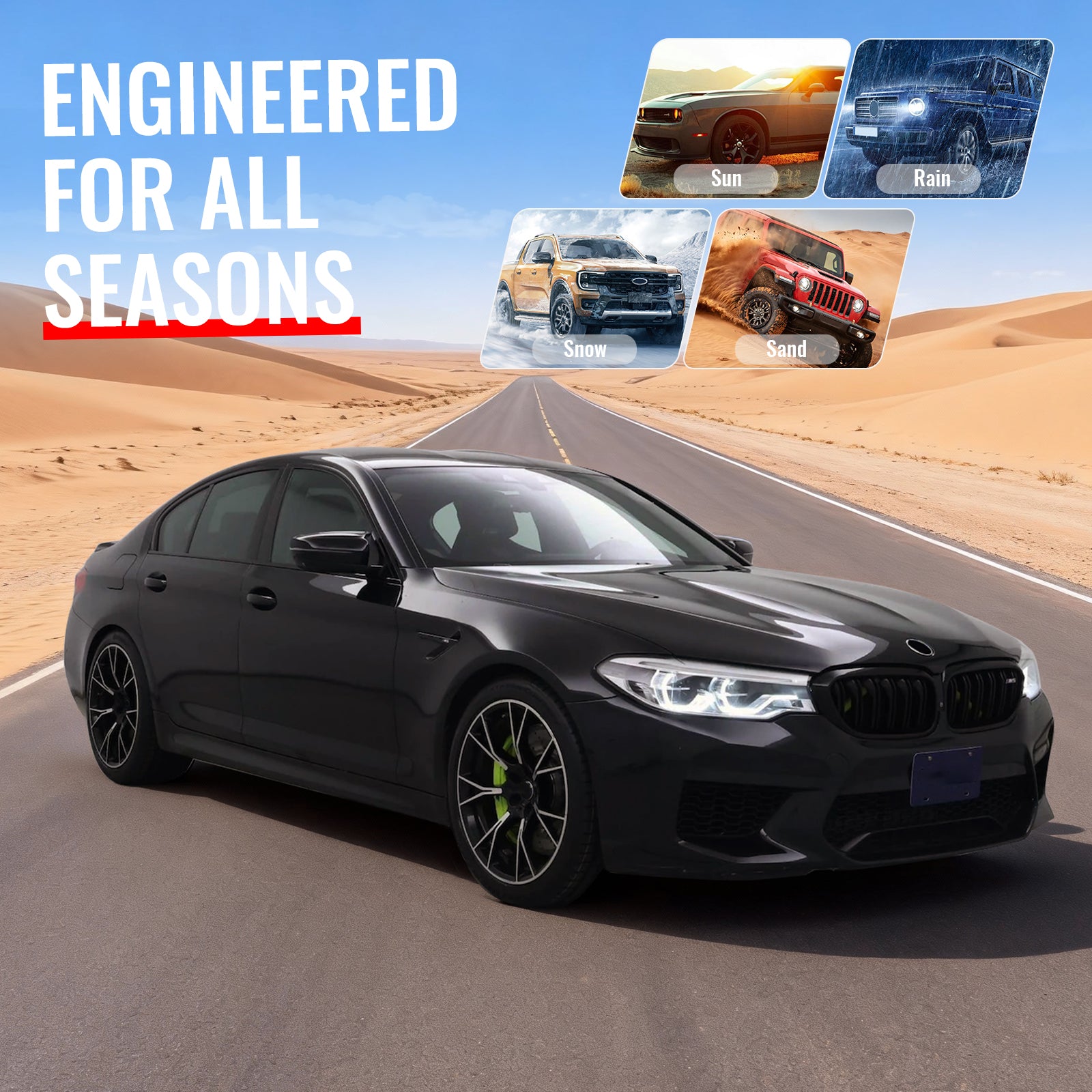 Fits 17-23 BMW 5 Series G30& F90 M5 Aluminum Front Hood - M5 Competition Style