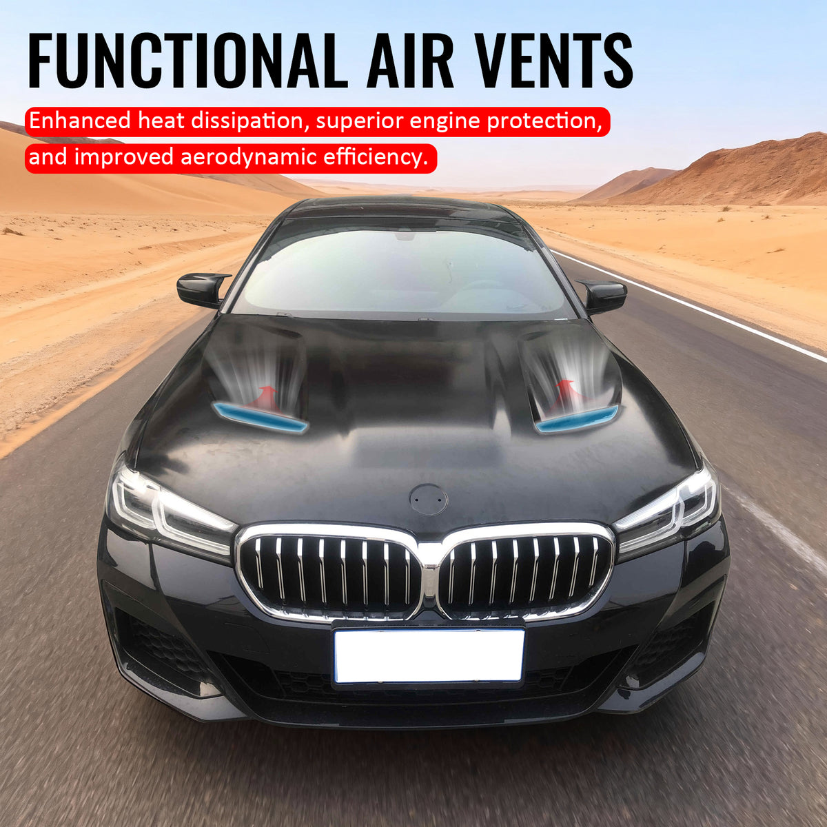 Fits 17-23 BMW 5 Series G30& F90 M5 Aluminum Front Hood Cover - M5 CS Style