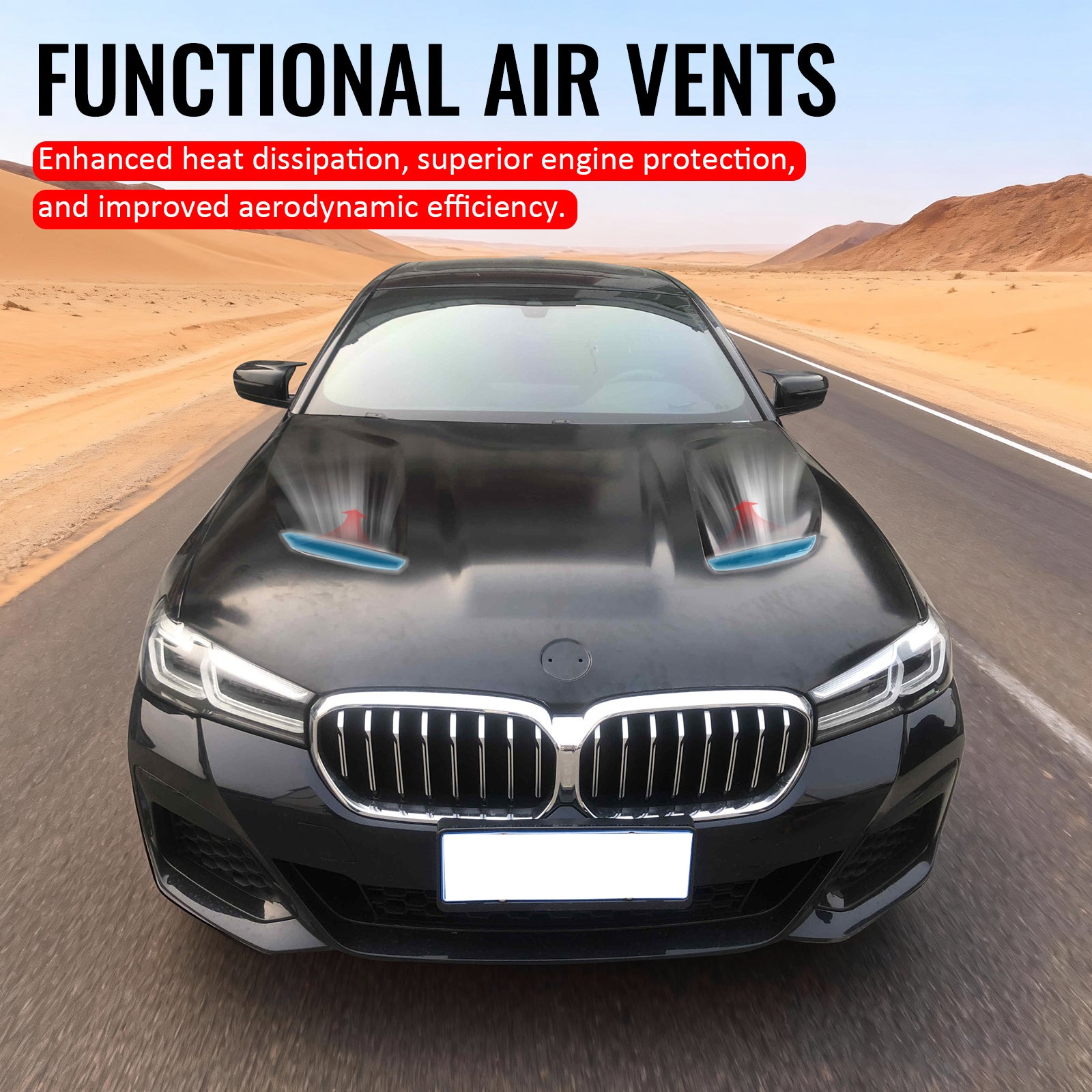 Fits 17-23 BMW 5 Series G30& F90 M5 Aluminum Front Hood Cover - M5 CS Style