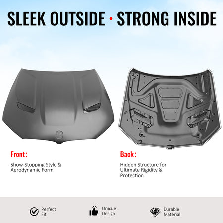 Fits 17-23 BMW 5 Series G30& F90 M5 Aluminum Front Hood Cover - M5 CS Style