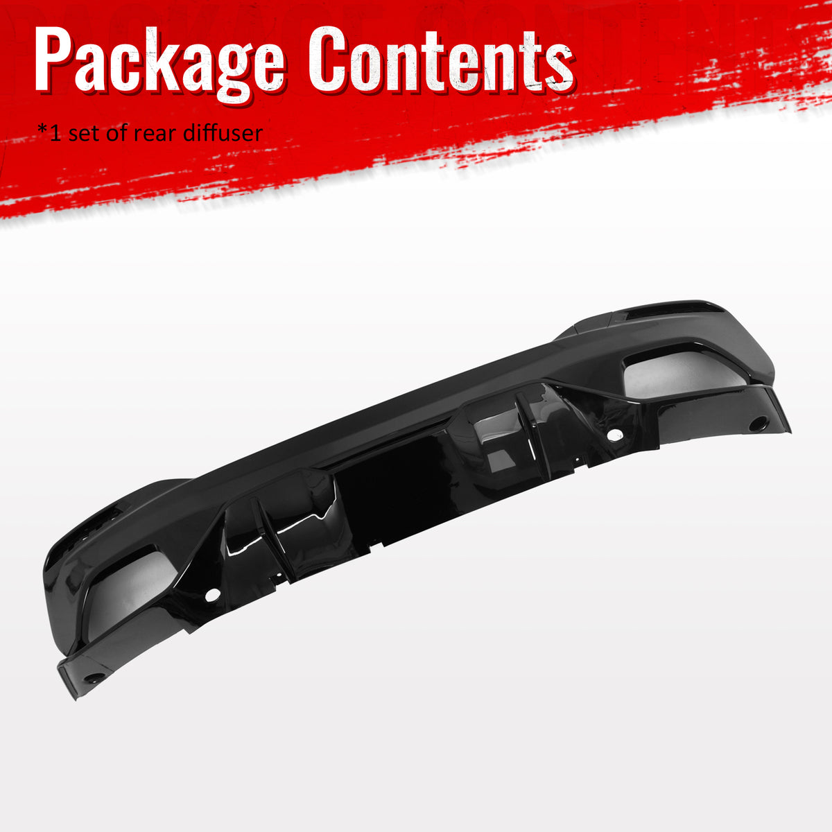 For 17-23 BMW 5 Series G30 M Sport Gloss Black Rear Diffuser M Performance Style
