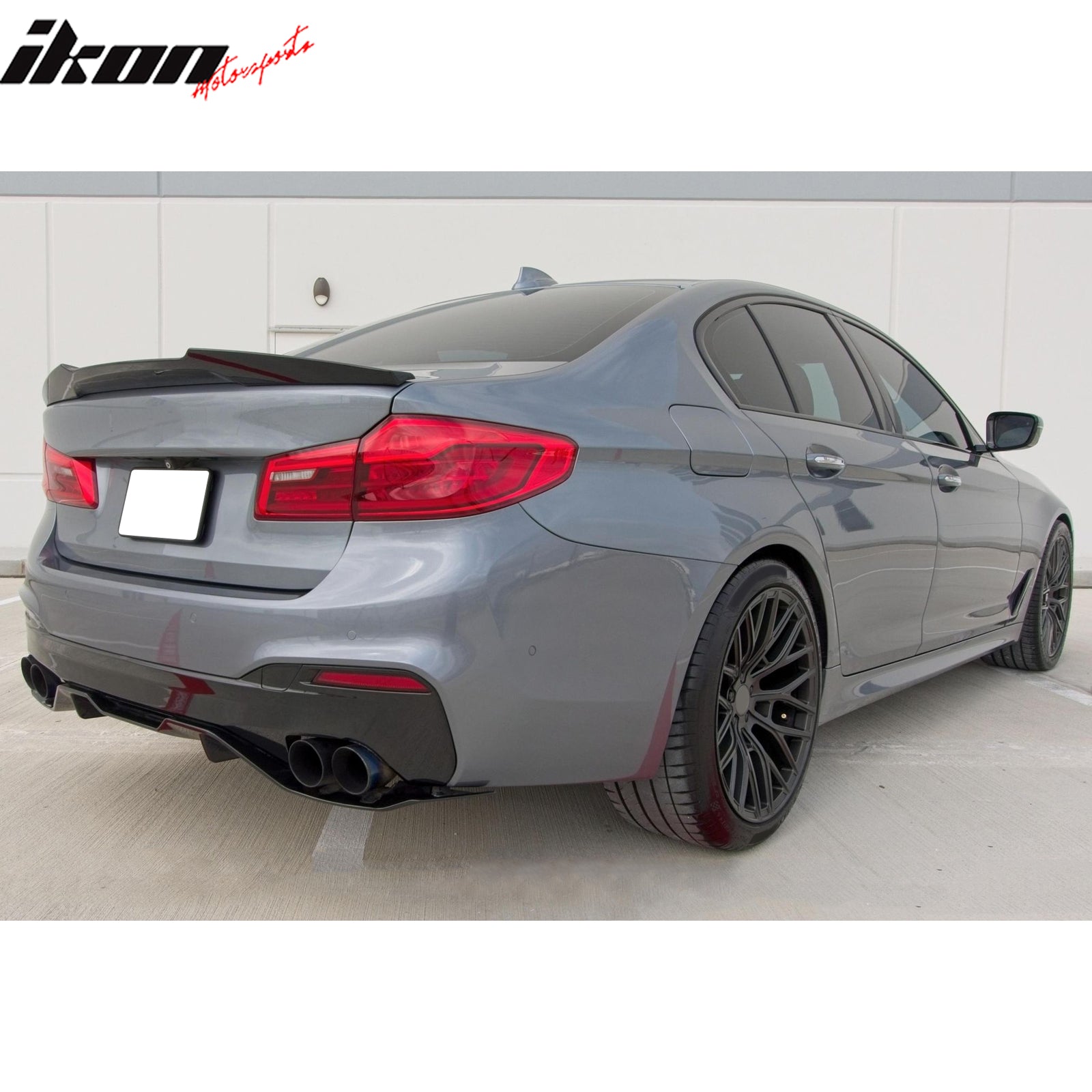 For 17-23 BMW 5 Series G30 M Sport Gloss Black Rear Diffuser M Performance Style