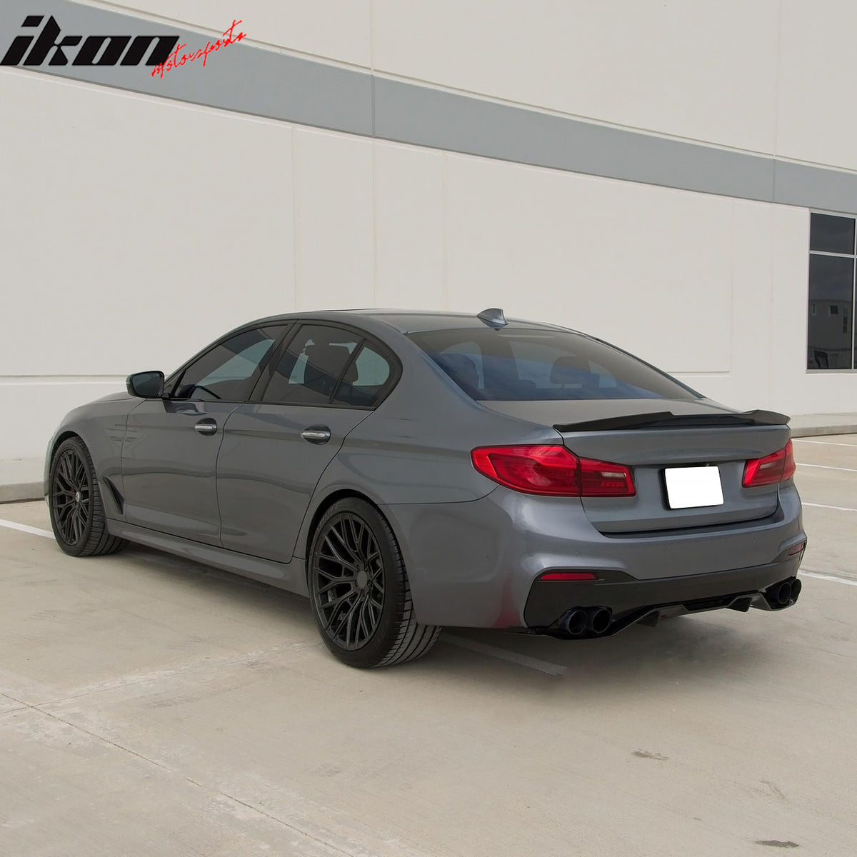 For 17-23 BMW 5 Series G30 M Sport Gloss Black Rear Diffuser M Performance Style