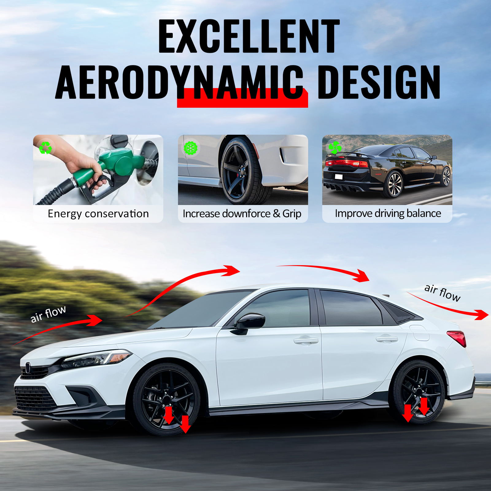 Fits 17-23 BMW 5 Series G30 F90 M5 MP Style Side Skirts Carbon Fiber Print ABS