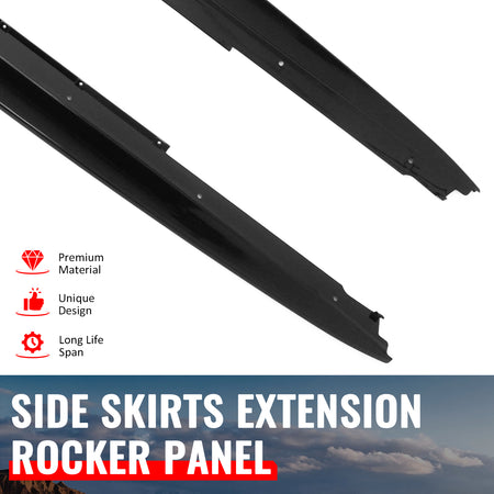 Fits 17-23 BMW 5 Series G30 F90 M5 M Performance Style Side Skirts Gloss Black