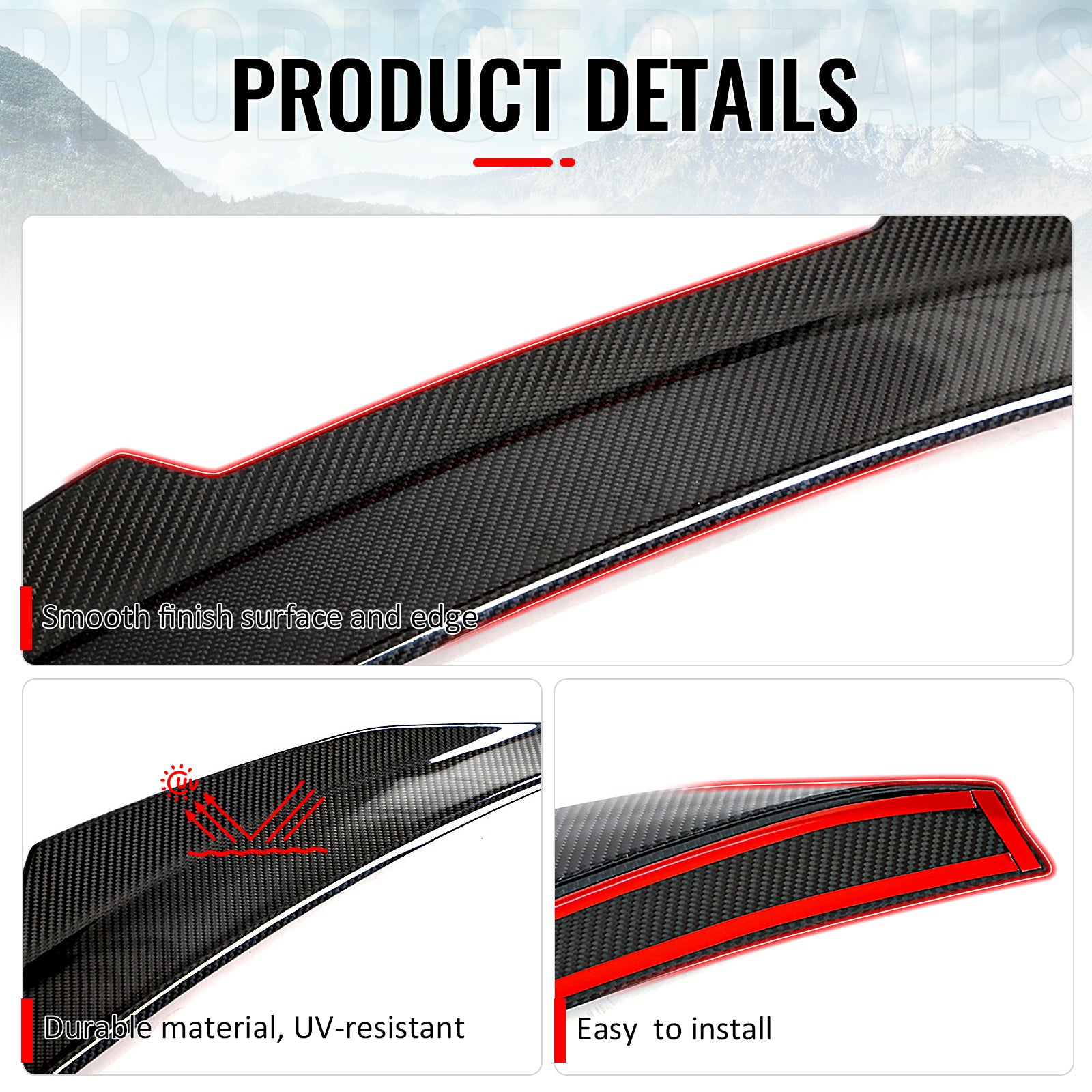 Fits 17-23 BMW G30 5 Series Sedan PSM Style Trunk Spoiler Wing- Dry Carbon Fiber