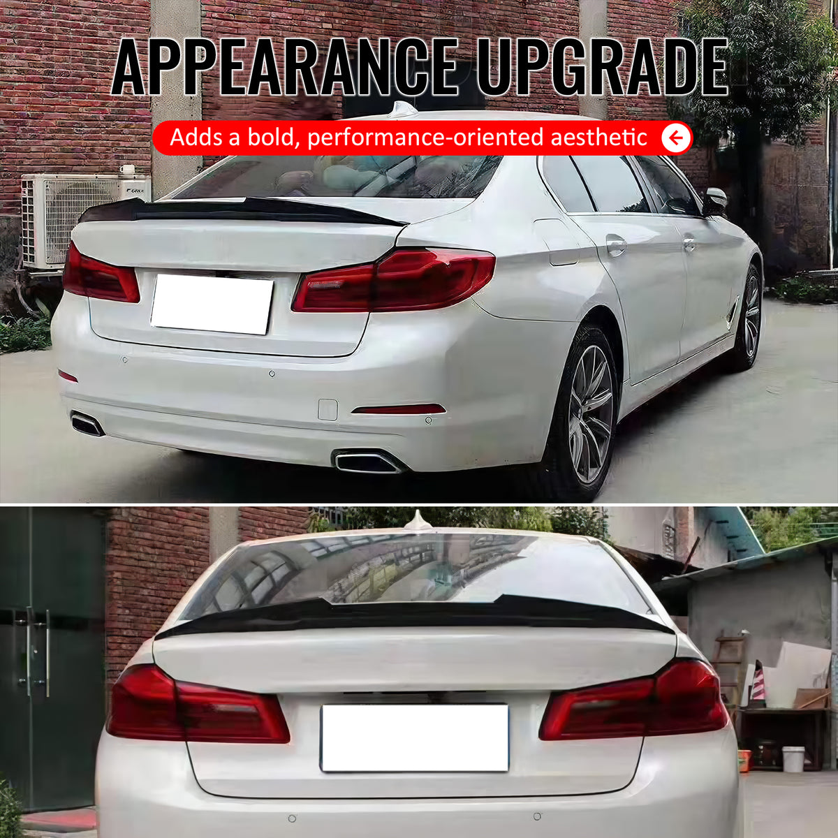 Fits 17-23 BMW G30 5 Series Sedan PSM Style Trunk Spoiler Wing- Dry Carbon Fiber