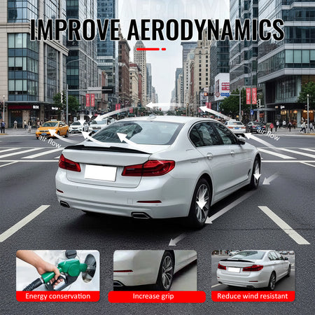 Fits 17-23 BMW G30 5 Series Sedan PSM Style Trunk Spoiler Wing- Dry Carbon Fiber