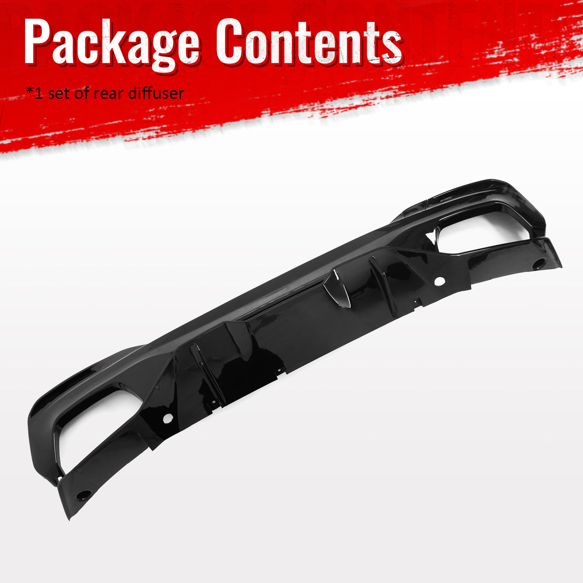 Fits 17-23 BMW G30 M550i M Sport Gloss Black Rear Diffuser M Performance Style