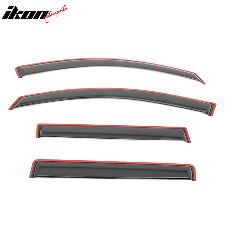 Fits 17-23 GMC Acadia In Channel Window Visors Acrylic Wind Sun Rain Guard Vent